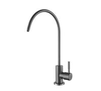 NBYGSC 304 Stainless Steel Gray Swan Neck Kitchen Sink Faucet Pure Water Filter Tap