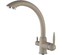 NBYGSC 360° Rotating Brass Kitchen Faucet with Triple Outlets for Drinking Water and Hot/Cold Supply - Chasing The Dawn Color