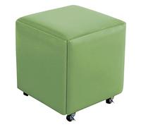 NBYGSC 5-in-1 Cube Chair - Stackable Leather Stools & Square Bench with Wheels Versatile Foot Stool for Living Room & Dining Room Space-Saving Furniture Solution