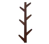 NBYGSC 6 Hooks Rack Wall Mounted Coat Hook Wooden Cloth Tree Style Hat Hanger Home for Corridor Living Room Clothing Storage