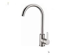 NBYGSC 7 Wire Drawing Cold and Hot Water Mixer Faucet Chrome Single Kitchen Sink Faucet/U Shower Head