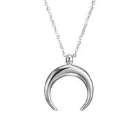 NBYGSC 925 Sterling Silver Crescent Moon Necklace For Women and Men, Vintage Crescent Moon Small Round Beads Pendant Moon Pendant Necklaces, Moon Phase Necklace, Half Moon Necklace