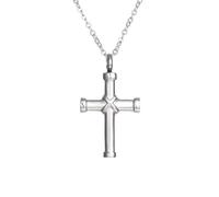 NBYGSC 925 Sterling Silver Cross Urn Necklace For Women and Men, Double Cross Cremation Urn Necklaces That Hold Ashes of Loved Ones, Cross Necklace For Ashes, Urn Necklaces For Ashes For Men