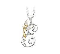 NBYGSC 925 Sterling Silver Fairy Necklace For Women, Lovely Crystal A B C D E F G H Letters Flower Fairy Necklaces, Tinkerbell Necklace, Fairy Jewelry, Tinkerbell Jewelry