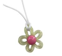 NBYGSC 925 Sterling Silver Flower Choker For Women and Girls, Colorful Flower Pendant Necklace Neck Handmade Chain Charm Women Pendulum Beautiful Neck Jewelry, Flower Choker Necklace For Woman