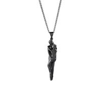 NBYGSC 925 Sterling Silver Hug Necklace For Women and Men, Hug Couple Necklace Classic Embrace Little People Charm Couple Pendant Necklace Punk Lovers' Hug, Hugs and Kisses Necklace