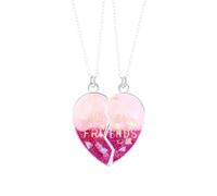 NBYGSC 925 Sterling Silver Magnetic Necklace For Women and Men, Half Heart Pendant Lover Heart Necklace Best Friends Pendant Necklace Magnetism Couple, Connecting Necklace, Bestie Necklace