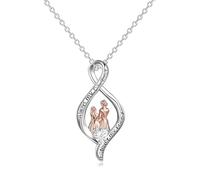 NBYGSC 925 Sterling Silver Mommy and Me Necklace, Mother and Daughter Infinity Pendant Necklace Always My Daughter Forever My Friend Necklace, Mother Daughter Necklace Set For 2, Mommy Daughter
