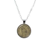 NBYGSC 925 Sterling Silver Saint Michael Necklace For Women and Men, Glass Gem Necklace Archangel .Michael Protect Me Saint Shield Protection Charm, Michael Necklace, Saint Michael Pendant For Men
