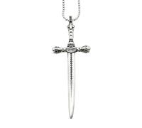 NBYGSC 925 Sterling Silver Sword Necklace For Women, Exquisite Europe Style Sword Pendant - Dagger Necklace For Men, Master Sword Necklace For Halloween Christmas Gifts