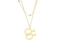 NBYGSC 925 Sterling Silver Trans Necklace, Gay Lesbian Symbol Pendant Necklaces, Bisexual Necklace, Transgender Necklace, Her and Her Necklace Lesbian, Double Venus Necklace, Asexual Necklace