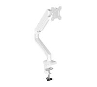 NBYGSC Adjustable Gas Spring Single Monitor Stand Desktop Monitor Stand, Supports up to 17.3-Inch Screen Computer(White)