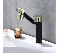 NBYGSC All Copper Toilet Faucet Hot and Cold Water washbasin washbasin Multi-Function Lucky Cat countertop Basin Shampoo Can be rotated, Antique High (Double Outlet)