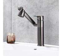 NBYGSC All Copper Toilet Faucet Hot and Cold Water washbasin washbasin Multi-Function Lucky Cat countertop Basin Shampoo Can be rotated, Antique High (Double Outlet)