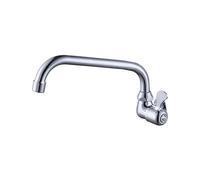 NBYGSC All Copper Wall Mounted Kitchen Faucet with 360 Degree Rotat for Hot and Cold Water in Sink Dish Washing Basin