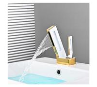 NBYGSC All-Copper Waterfall Faucet Hot & Cold Vanity Mixer, Single Hole, Under Sink, Household Fixture for Bathroom