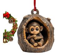 NBYGSC Animal Christmas Tree Ornaments - Cute Pendant Christmas Ornaments,Koala Monkey Cat Home Decor, 2D Acrylic Holiday Ornament, Tree