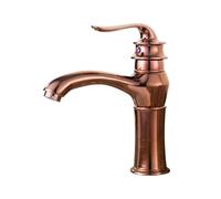 NBYGSC Antique Rose Gold Basin Faucet Full Copper Hot & Cold Bathroom Taps Retro Style Washbasin Sink Mixer Elegant Golden Finish for Decor