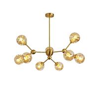 NBYGSC Art Sputnik Chandelier,12S Golding with Clear Glass Shade Molecular Ceiling Lithts Fixture for Bedroom Kitchen Dining Room/a/12 s