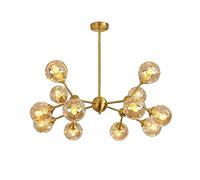 NBYGSC Art Sputnik Chandelier,12S Golding with Clear Glass Shade Molecular Ceiling Lithts Fixture for Bedroom Kitchen Dining Room/a/12 s