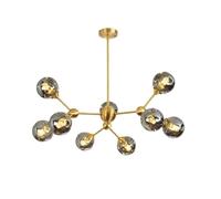 NBYGSC Art Sputnik Chandelier,12S Golding with Clear Glass Shade Molecular Ceiling Lithts Fixture for Bedroom Kitchen Dining Room/a/12 s