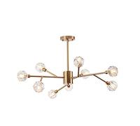 NBYGSC Art Sputnik Chandelier,Crystal Molecular Chandelierd-Century Creative Hanging Lamp Wrought Iron for Bar Hall/Gold/18 s
