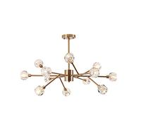 NBYGSC Art Sputnik Chandelier,Crystal Molecular Chandelierd-Century Creative Hanging Lamp Wrought Iron for Bar Hall/Gold/18 s