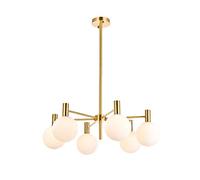 NBYGSC Art Sputnik Chandelier,Gold Ceiling for Diningroom Livingroom,12S Molecularing with Frosted Glass Shade/Gold./76X82Cm