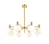 NBYGSC Art Sputnik Chandelier,Gold Ceiling for Diningroom Livingroom,12S Molecularing with Frosted Glass Shade/Gold./76X82Cm