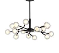 NBYGSC Art Sputnik Chandelier,Molecular with Globe Glass Shade Leding for Dining Room Kitchen Home/Black./30 s