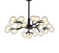 NBYGSC Art Sputnik Chandelier,Molecular with Globe Glass Shade Leding for Dining Room Kitchen Home/Black./30 s