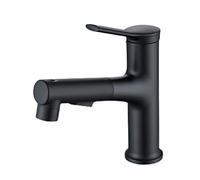 NBYGSC Basin with Pull-out Sprayer Dual Mode Hot and Cold Water taps 360°rotatable Sink Mixer Faucet Single Multi-Funct Retractable Tap for Bathroom Sinks