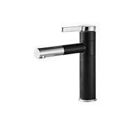 NBYGSC Bathroom Faucets Basin Mixer 360 Rotation Spout Hot&Cold Water Taps Crane Washbasin Tap Chrome Black,Kitchen Sink Faucet Shower Head