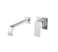 NBYGSC Bathroom Fixtures Sink Faucet High Flow Single Handle Brass Basin Mixer Taps 2 Hole Waterfall Vanity Faucets with Hot and Cold Water Chrome