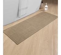 NBYGSC Bathroom Rugs 47x17 Ultra Thin Non Slip Bath Mat Runner Quick Dry Absorbent Bath Mat for Bathroom Floor (Dark Beige 47"x17")