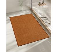 NBYGSC Bathroom Rugs Mat 24x17 Ultra Thin Non Slip Bath Mat Small Quick Dry Absorbent Bath Mat for Bathroom (Orange 24"x17")