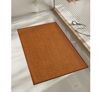 NBYGSC Bathroom Rugs Mat 32x17 Ultra Thin Non Slip Bath Mat Quick Dry Absorbent Bath Mat for Bathroom Floor (Orange 32"x17")