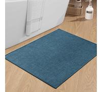 NBYGSC Bathroom Rugs Mat 36x24 Ultra Thin Non Slip Bath Mat Large Quick Dry Absorbent Bath Mat for Bathroom (Dark Blue 36"x24")