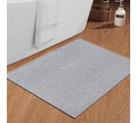 NBYGSC Bathroom Rugs Mat 36x25 Ultra Thin Non Slip Bath Mat Large Quick Dry Absorbent Bath Mat for Bathroom Floor (Light Grey 36"x25")