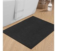 NBYGSC Bathroom Rugs Mat 36x25 Ultra Thin Non Slip Bath Mat Large Quick Dry Absorbent Bath Mat for Bathroom Floor (Black 36"x25")