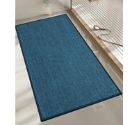 NBYGSC Bathroom Rugs Mat 47x17 Ultra Thin Bath Rug Non Slip Runner Quick Dry Absorbent Bath Mat for Bathroom (Dark Blue 47"x17")