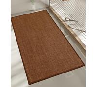 NBYGSC Bathroom Rugs Mat 47x17 Ultra Thin Bath Rug Non Slip Runner Quick Dry Absorbent Bath Mat for Bathroom (Rust 47"x17")