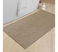 NBYGSC Bathroom Rugs Mat 47x25 Ultra Thin Non Slip Bath Mat Large Quick Dry Absorbent Bath Mat for Bathroom Floor (Dark Beige 47"x25")