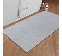 NBYGSC Bathroom Rugs Mat 47x25 Ultra Thin Non Slip Bath Mat Large Quick Dry Absorbent Bath Mat for Bathroom Floor (Light Grey 47"x25")