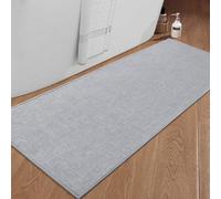 NBYGSC Bathroom Rugs Mat 59x25 Ultra Thin Non Slip Bath Mat Large Quick Dry Absorbent Bath Mat for Bathroom Floor (Light Grey 59"x25")