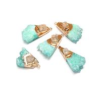 NBYGSC Beads Natural Stone Pendant,Irregular Quartz Charms for Jewelry Making Necklace Earring Accessories 1pcs for Jewelry Making (Size : 8)