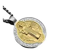 NBYGSC Benedict Necklace For Women and Men, 925 Sterling Silver Religious San Benito Medal Pendant, Benedict Medals, Medalla De San Benito, San Benito Medalla, Saint Benedict Medal