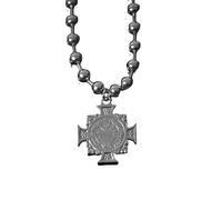 NBYGSC Benedict Necklace For Women and Men, 925 Sterling Silver Saint Benedict Pendant Bead Chain, Benedict Medals, Medalla De San Benito, San Benito Medalla, Saint Benedict Medal