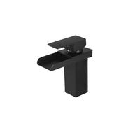 NBYGSC Black Basin Bathroom Waterfall Stainless Steel Hot and Cold Mixer Deck Mounted ，Faucet Kitchen taps for Sink