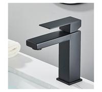 NBYGSC Black Countertop Hot Cold Water Mixing Faucet Single Hole Tub Sink Crane for Kitchen Bathroom - Easy Install